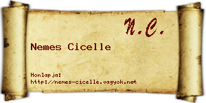 Nemes Cicelle névjegykártya